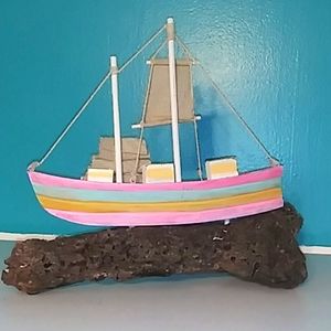Sailboat, nautical, Boat, Beach, Driftwood, Decor